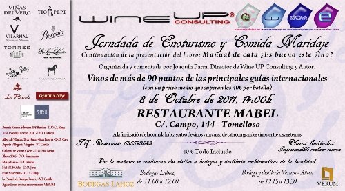Jornada de enoturismo y maridaje en Tomelloso a cargo de Joaquín Parra Jornada de enoturismo y maridaje en Tomelloso a cargo de Joaquín Parra