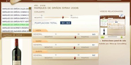 MARQUES DE GRIÑON SYRAH 2006 - 91.92 PUNTOS EN WWW.ECATAS.COM POR JOAQUIN PARRA WINE UP