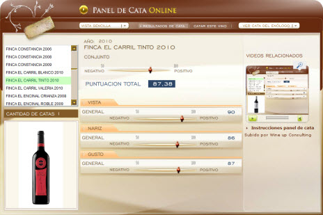 FINCA EL CARRIL TINTO 2010 - 87.38 PUNTOS EN WWW.ECATAS.COM POR JOAQUIN PARRA WINE UP