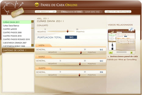 CUÑAS DAVIA 2011 - 90 PUNTOS EN WWW.ECATAS.COM POR JOAQUIN PARRA WINE UP